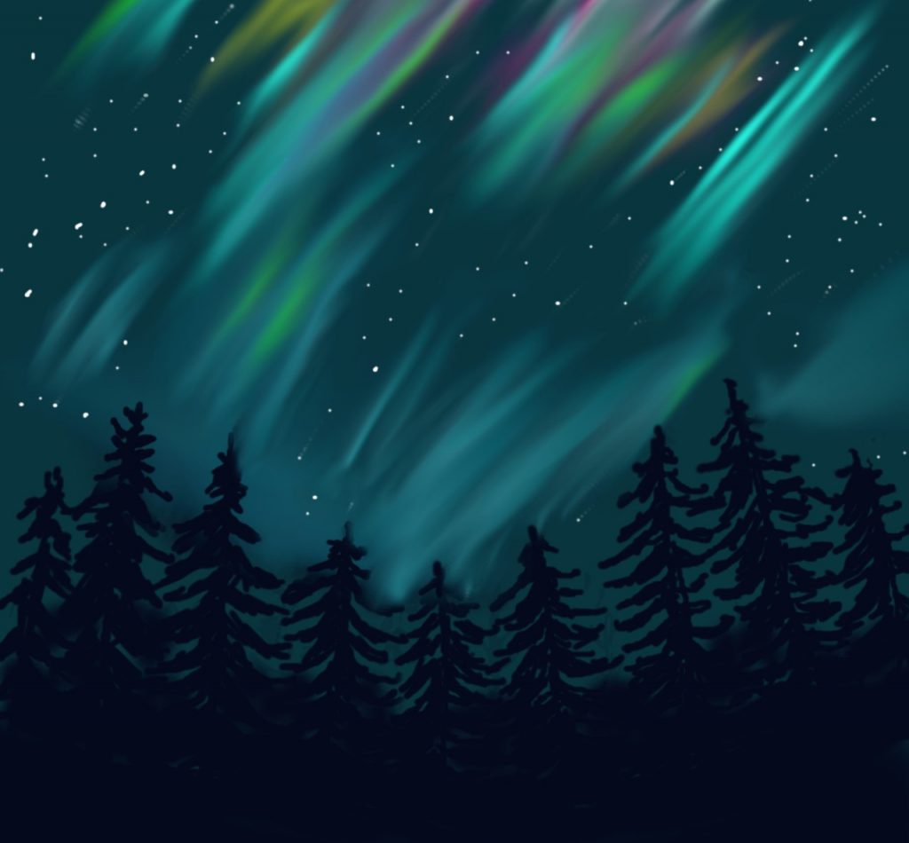 Northern Lights on Behance | Northern lights art, Northern lights painting, Northern  lights tattoo